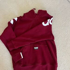 Adidas spell out cranberry red hoodie!